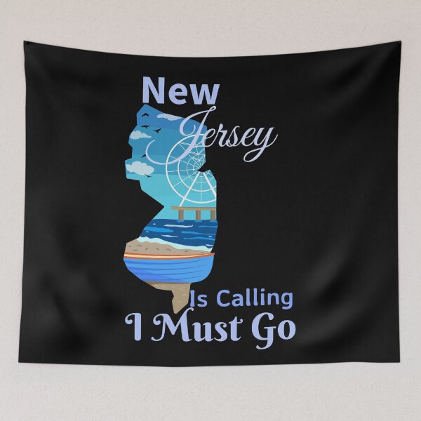 Item preview, New Jersey is Calling I Must Go Design designed and sold by Paula Helit.
