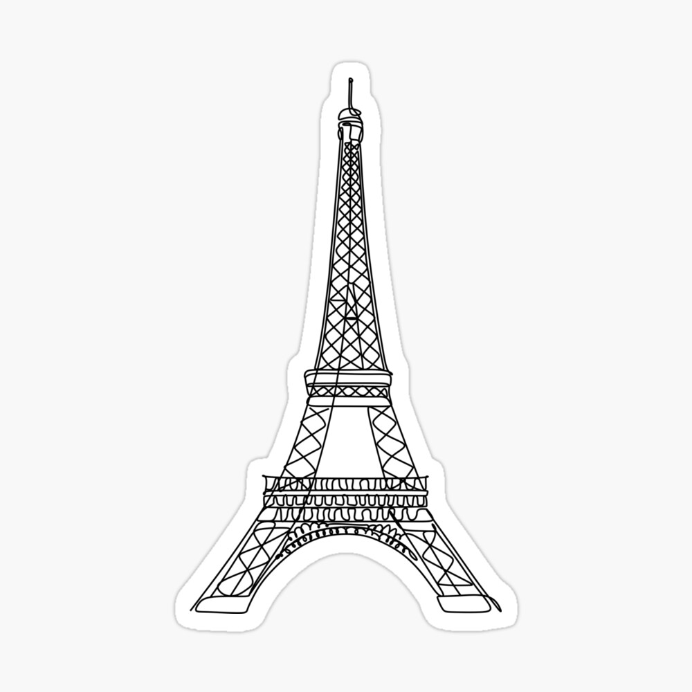 eiffel tower line drawing