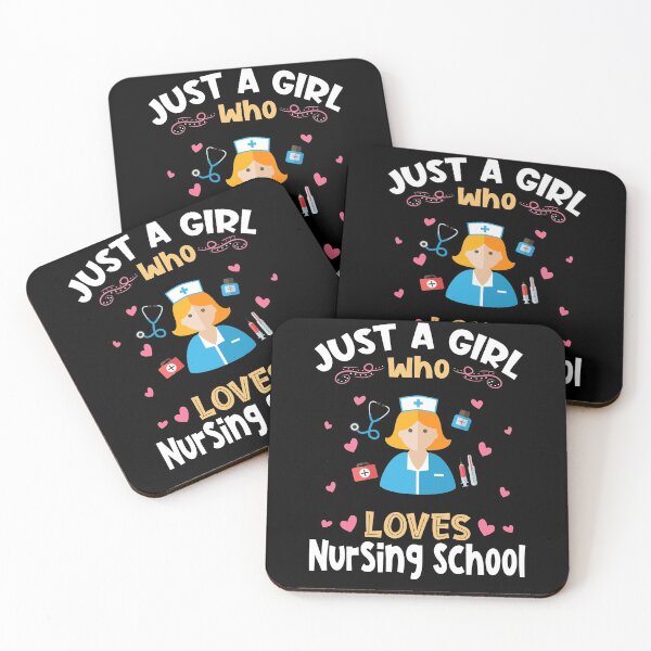 Item preview, Just a Girl who Loves Nursing School designed and sold by Hananiah Merch.