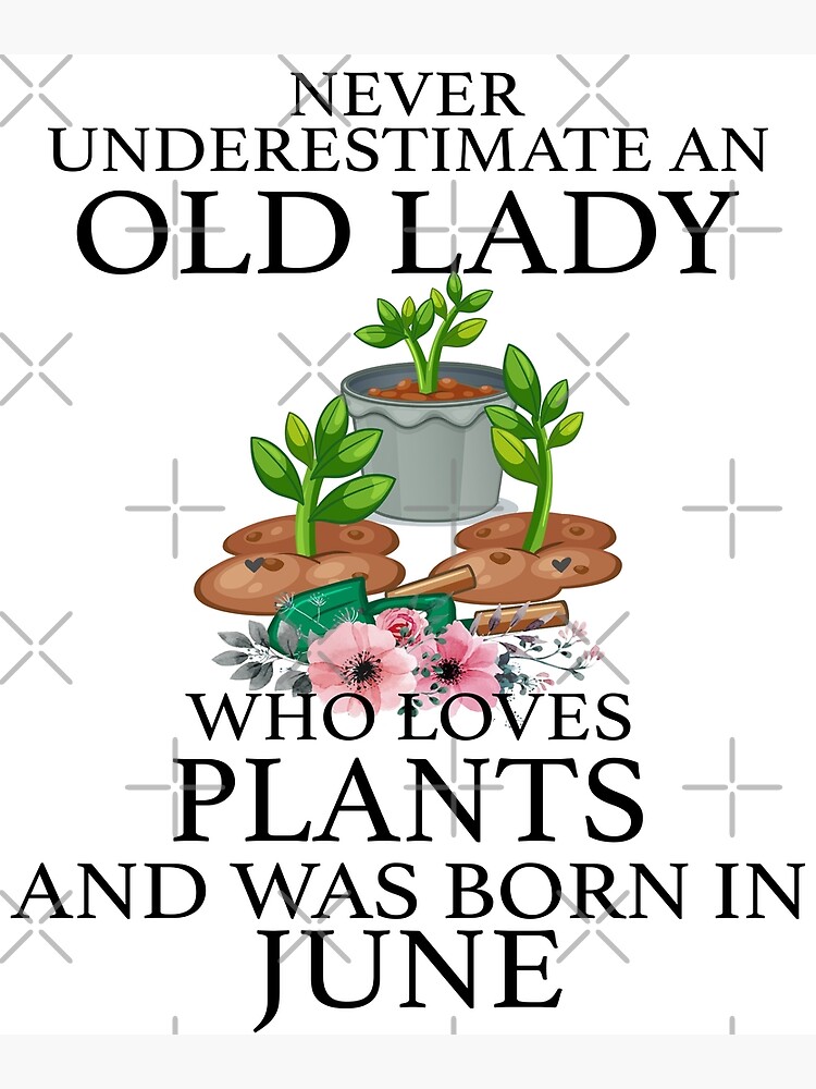 Never Underestimate An Old Lady Who Loves Plants And Was Born In June Canvas Print For Sale By