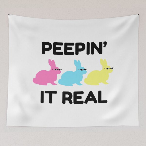 Aperçu de l'œuvre Peepin 'It Real Easter Sunday Bunny Cool Hip Hop créée et vendue par haselshirt.