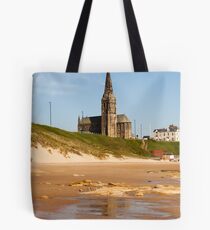 st Georges church Church overlooking Tynemouth Beach Tote Bag