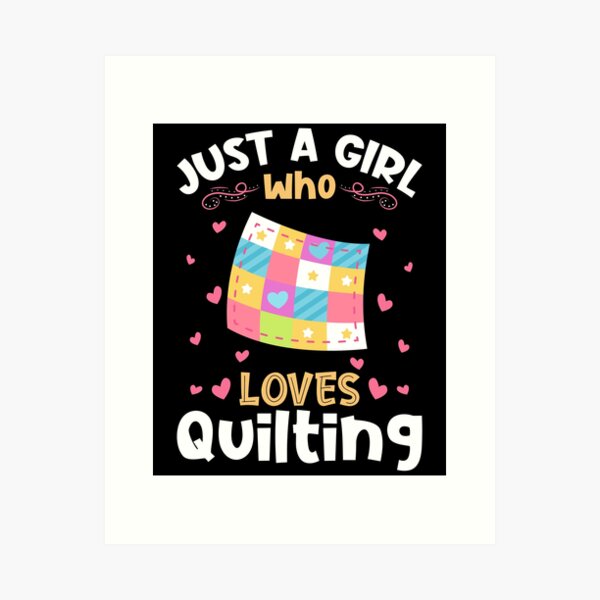 Aperçu de l'œuvre Juste une fille qui aime le quilting créée et vendue par Hananiah Merch.