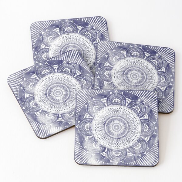 Item preview, Mandala marble blue white designed and sold by ChrissiCreation.