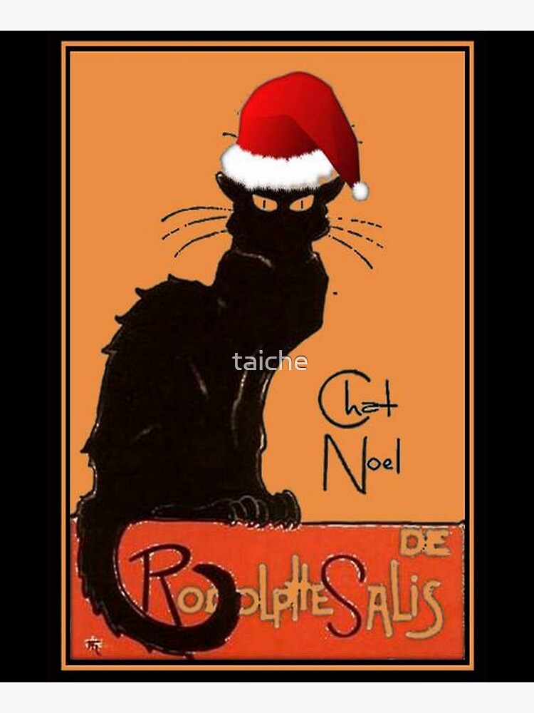 Le Chat Noel Christmas Parody Distressed Cut Out by taiche