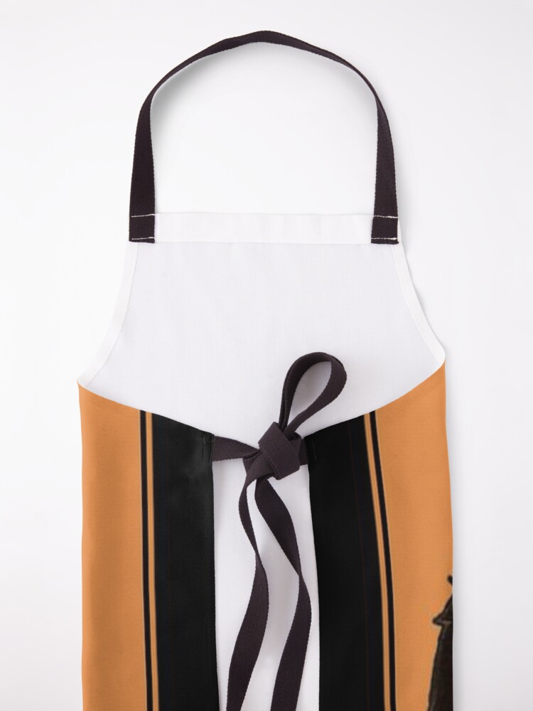 Alternate view of Le Chat Noel Christmas Parody Distressed Cut Out Apron