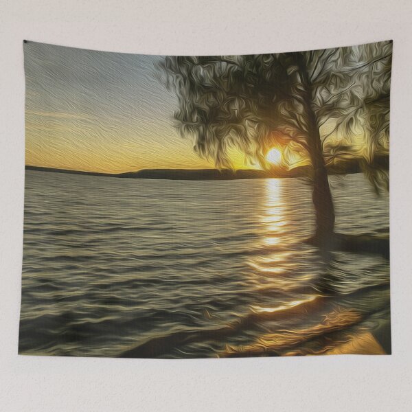 Item preview, Sunset over the lake designed and sold by ivanoel.