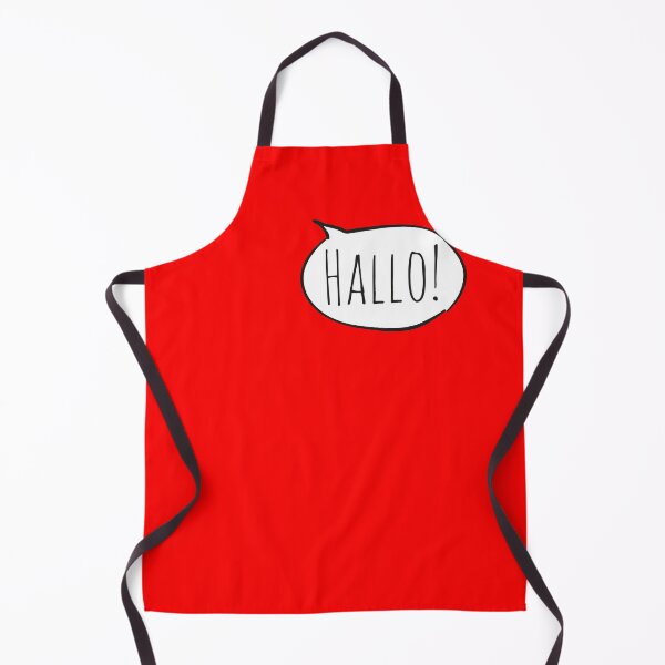 Item preview, Cheerful HALLO! with white speech bubble on red (Deutsch / German) designed and sold by Ofeefee.