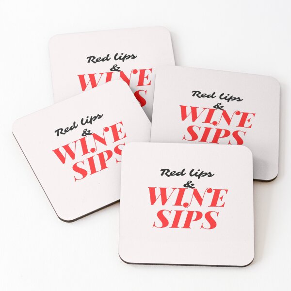 Item preview, Red lips and wine sips designed and sold by Asatsa.