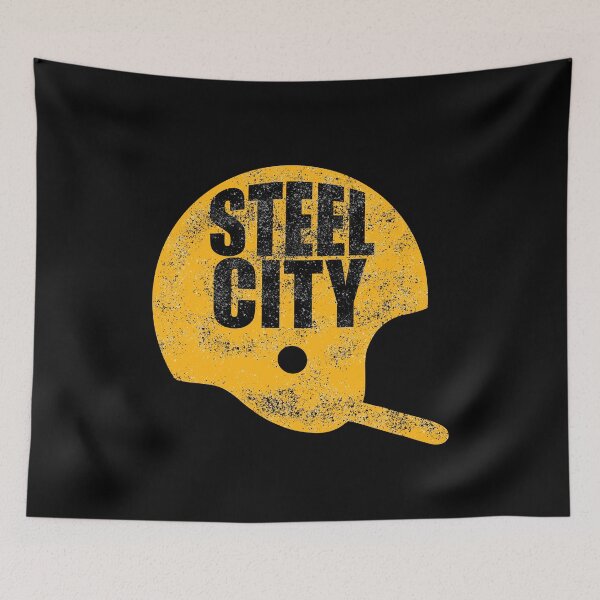 Item preview, Pittsburgh Steel City Football Helmet Distressed Shirts Stickers designed and sold by Pittsburgh 412 Steel City Yinzers.