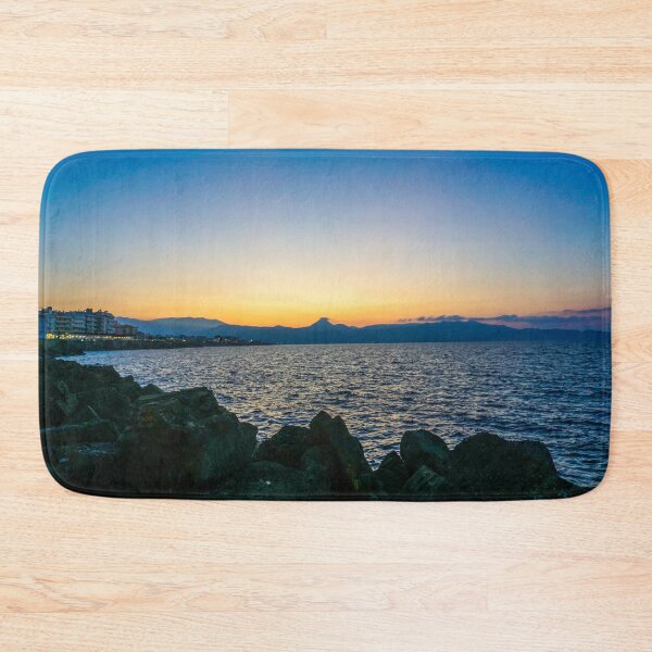 Item preview, Night time Port of Heraklion, Crete island sunset, Greece designed and sold by WanderlustBunny.
