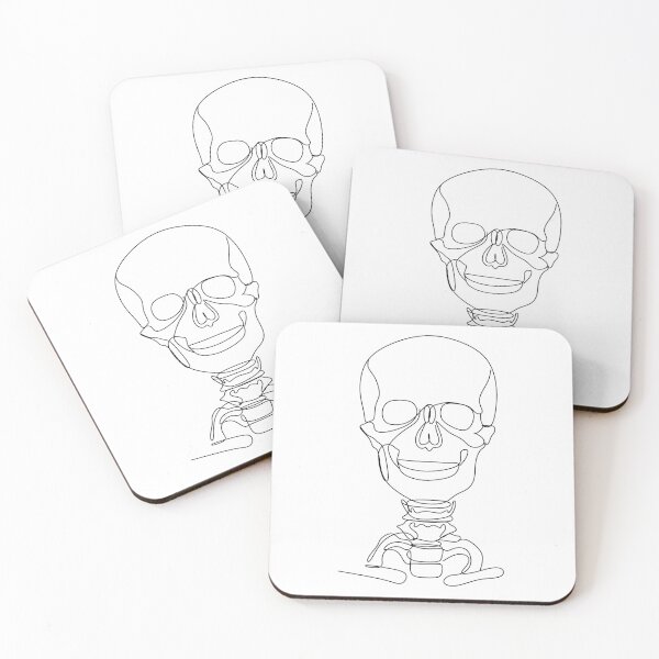 Item preview, skull one line drawing. medical symbol. minimalist print designed and sold by OneLinePrint.