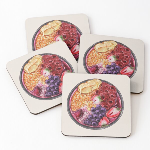 Item preview, Acai, Banana, Blueberries, Raspberries, Strawberry, and Granola Smoothie Bowl designed and sold by Alicia Chee.