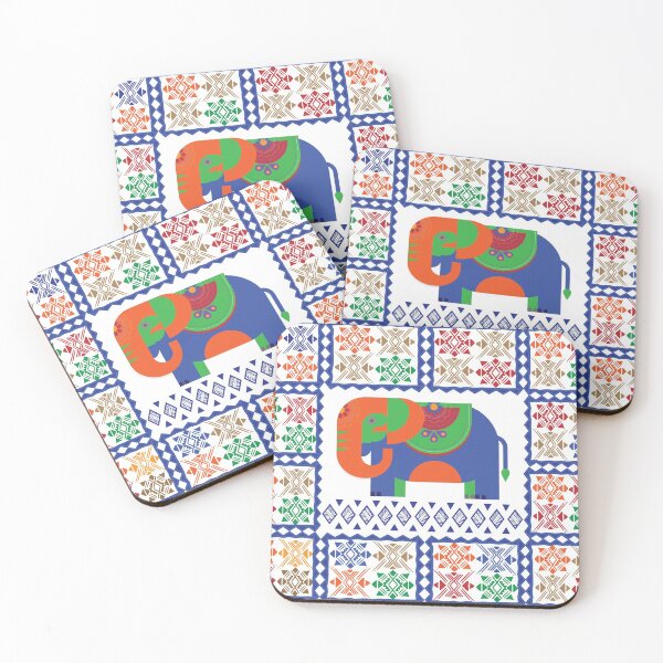 Item preview, Indian Elephant Print - Rajasthani designed and sold by CC-RED.