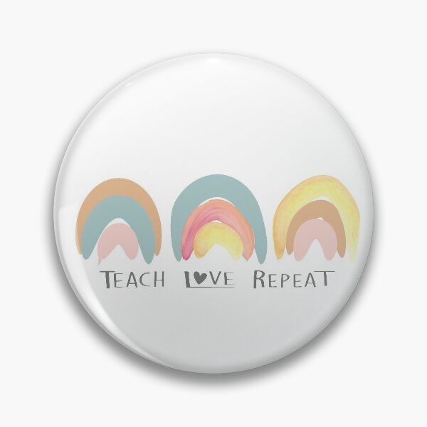 Item preview, teach love repeat tee | rainbow tee | rainbow boho tee | rainbow teacher tee | teacher love shirt designed and sold by mangata luna.