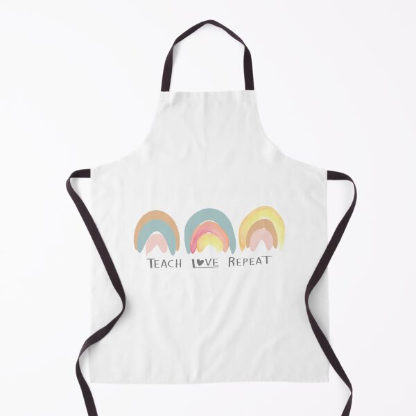 Item preview, teach love repeat tee | rainbow tee | rainbow boho tee | rainbow teacher tee | teacher love shirt designed and sold by mangata luna.