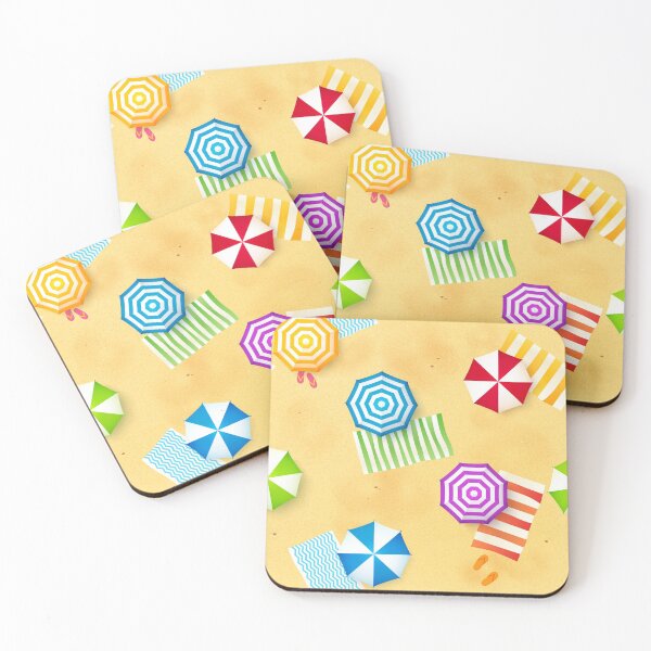 Item preview, Summer beach with umbrellas designed and sold by 1enchik.