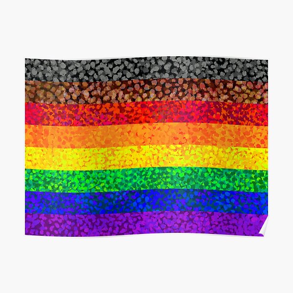 Philly Rainbow Pride Flag Seurat Inspired Poster For Sale By