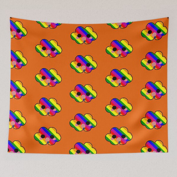 Item preview, PRIDE- LGBT- Rainbow Kawaii Cloud- Candyfloss (Orange) designed and sold by VtheArtist.