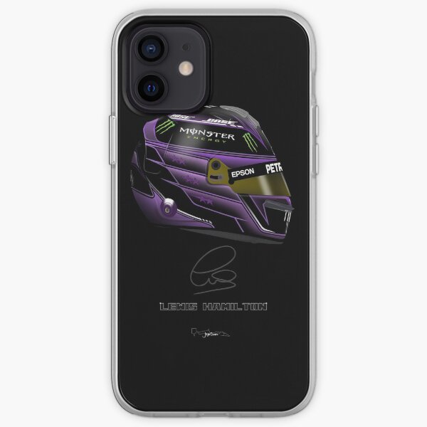 Lewis Hamilton - 2020 Black casque Dark avec Sig Coque souple iPhone