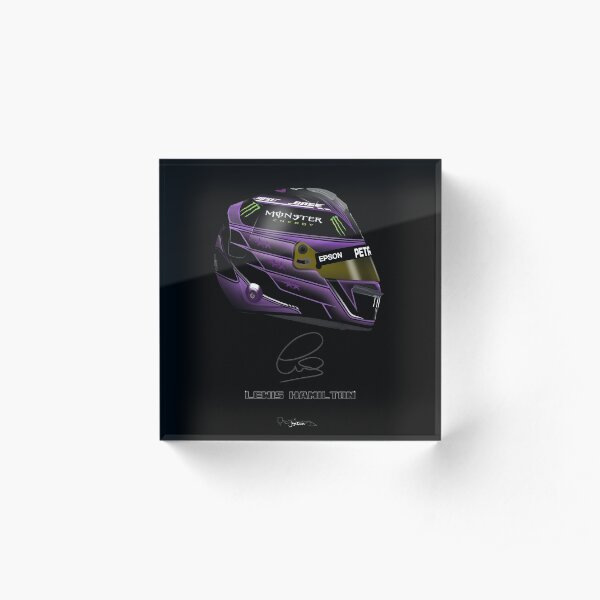 Lewis Hamilton - 2020 Black helmet Dark with Sig Acrylic Block