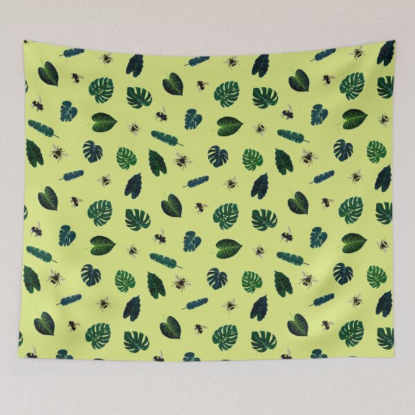 Item preview, Bees and tropical leaves designed and sold by emilymaydesigns.
