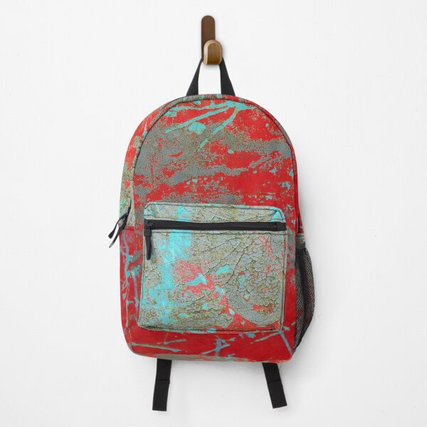 Item preview, texture - aqua and red weathered paint designed and sold by vfphoto.