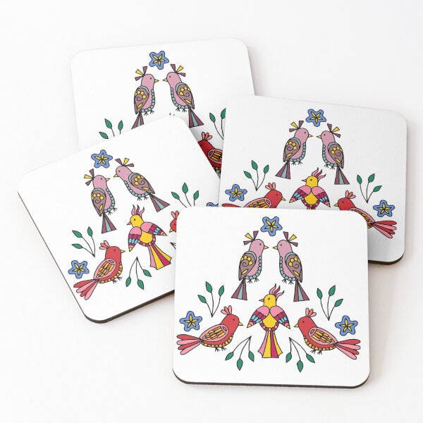 Item preview, Little Birds || Folk Art || Minimal || Nature  designed and sold by Hilary Leslie.