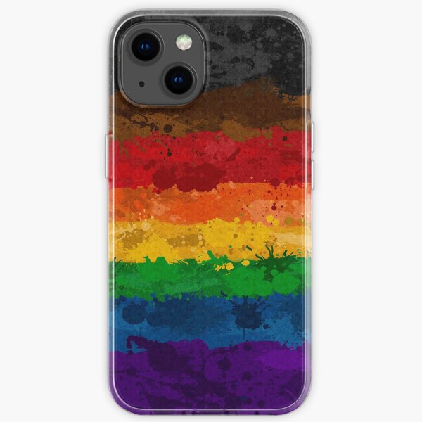 Inclusive Rainbow Paint Splatter Flag iPhone Soft Case