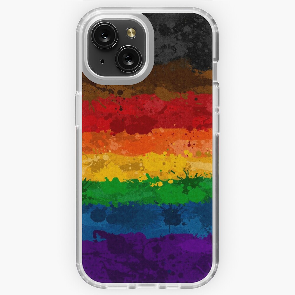 Abstract Paint Splatter Inclusive Rainbow Pride Flag Pattern