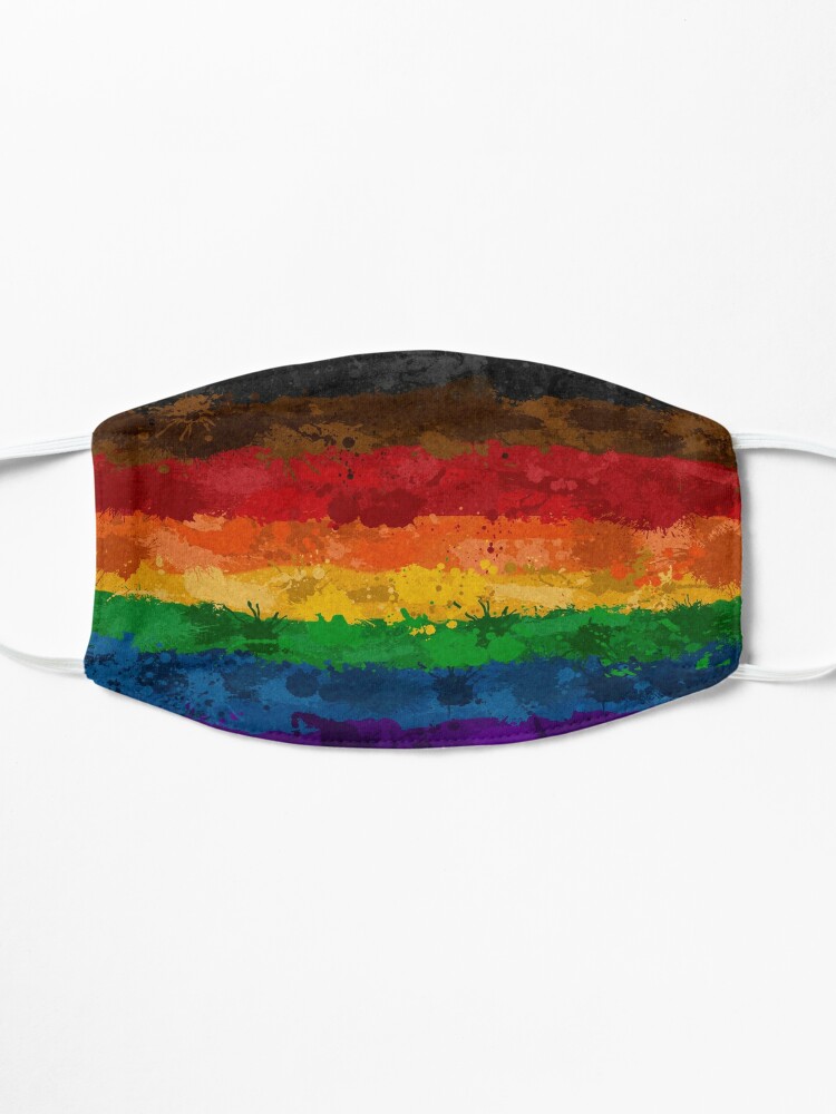 Abstract Paint Splatter Inclusive Rainbow Pride Flag Pattern | Mask