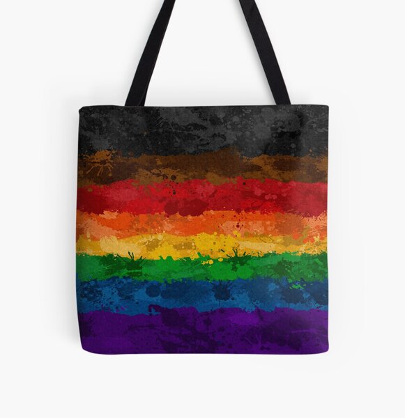 Seamless Repeating LGBTQ Pride Rainbow Flag Background Tote Bag