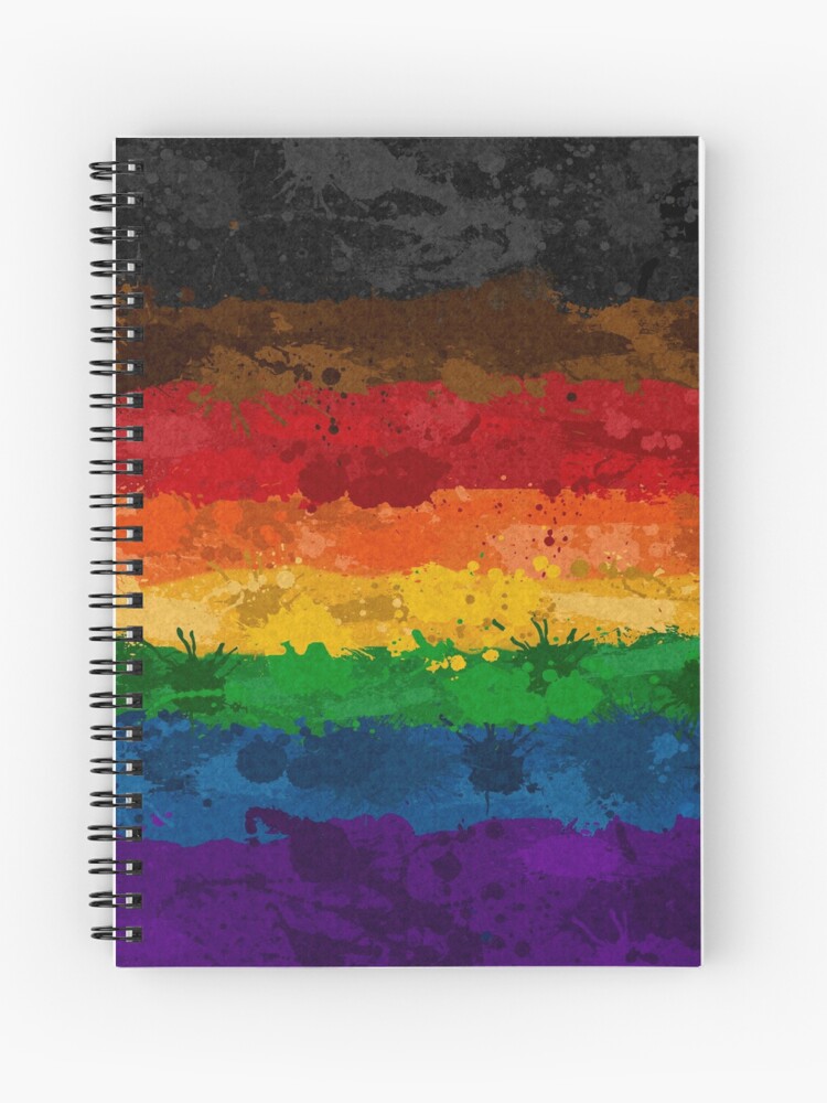 Abstract Paint Splatter Inclusive Rainbow Pride Flag Pattern | Spiral  Notebook