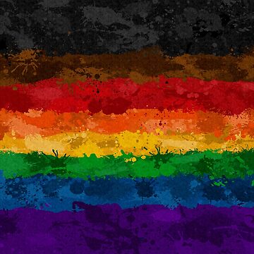 Artwork thumbnail, Abstract Paint Splatter Inclusive Rainbow Pride Flag Pattern by LiveLoudGraphic
