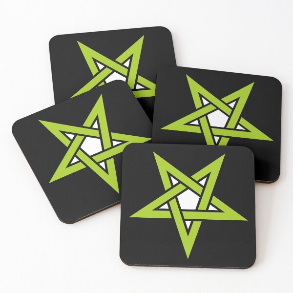 Item preview, Reverse Green Pentagram Satanic Satanism designed and sold by darknessjeff86.