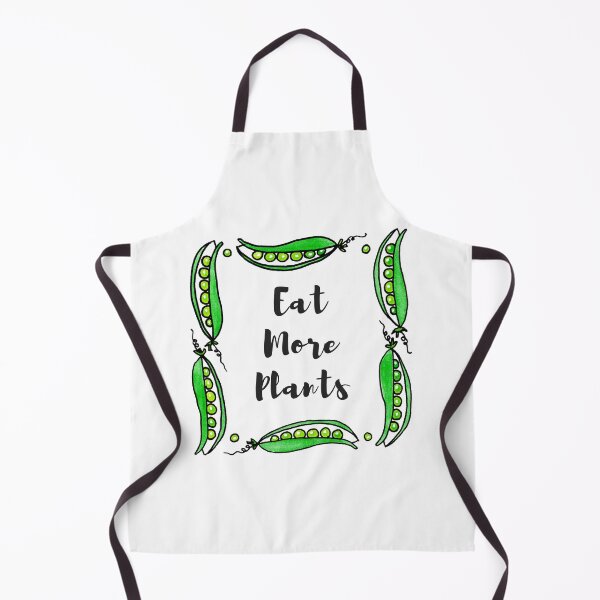 Item preview, EAT MORE PLANTS - Framed in a Wreath of Watercolor Green Peapods designed and sold by Susan Prolman.