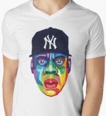 Camiseta para hombre de cuello en v Jay Z