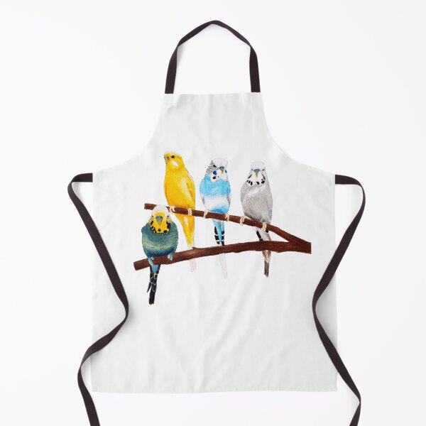 Item preview, Four Budgies watercolour designed and sold by By Kelly Attenborough.