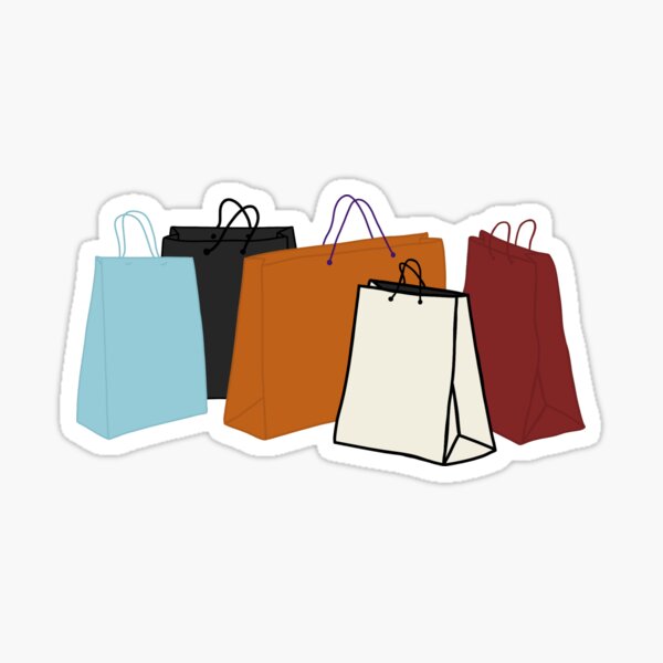 designer inspired shopping bags Sticker for Sale by Anna Buse