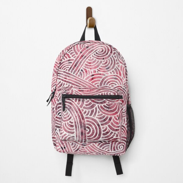 Item preview, Burgundy red and white swirls doodles designed and sold by savousepate.