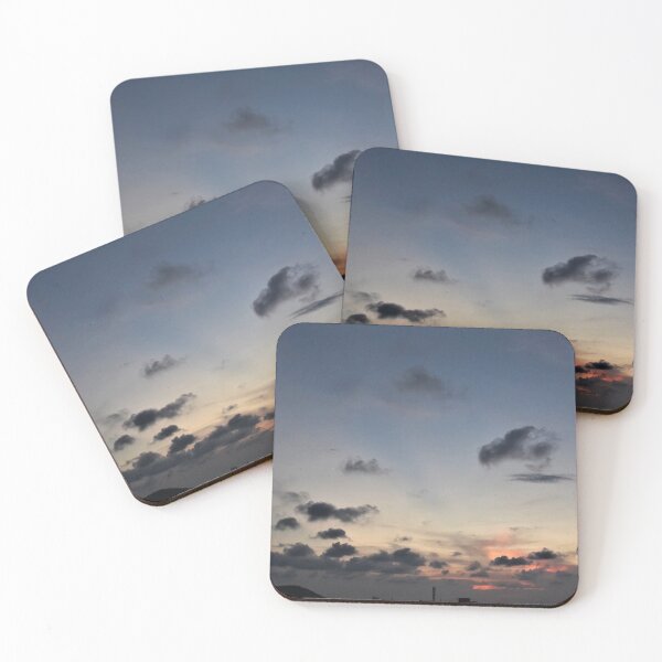 Item preview, Grey cloudy sunset sky designed and sold by PrakritiPrints.
