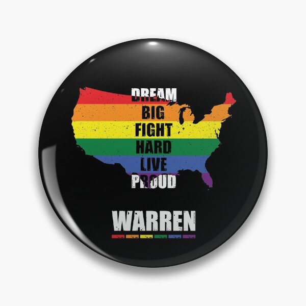 Item preview, Dream Big Fight Hard Live Proud - Warren 2020 President LGBT designed and sold by Dressed For  Duty.