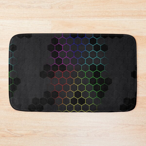 Item preview, Hectagon tech pattern - rainbow background light designed and sold by jc007.