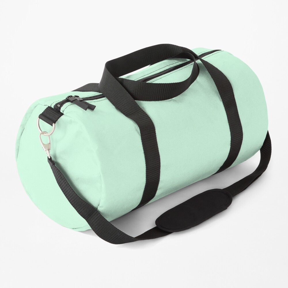 "Pale Green Summermint Pastel Green Mint" Duffle Bag by podartist