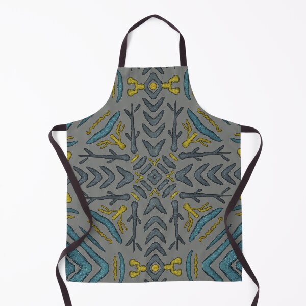Item preview, Abstract Pattern 13 - Grey, Blue and gold ornament designed and sold by Julia Rudens.