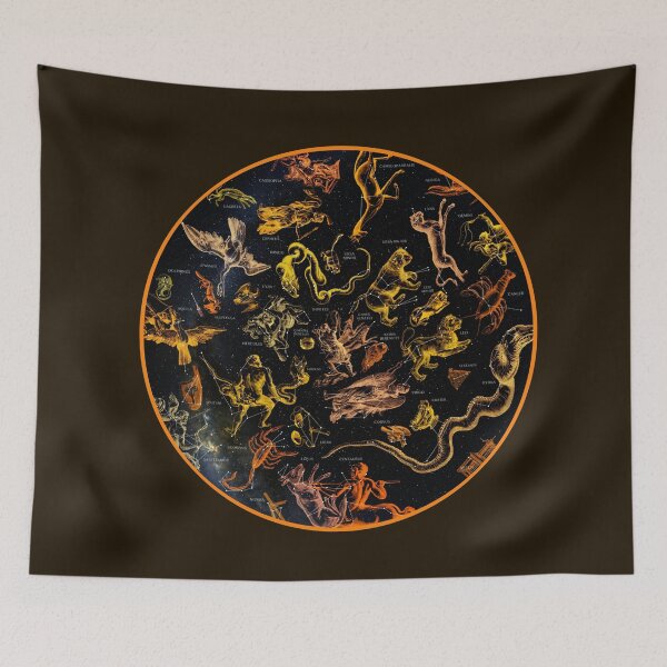 Item preview, Northern Constellations Map (orange!) designed and sold by Pablo Carlos Budassi.