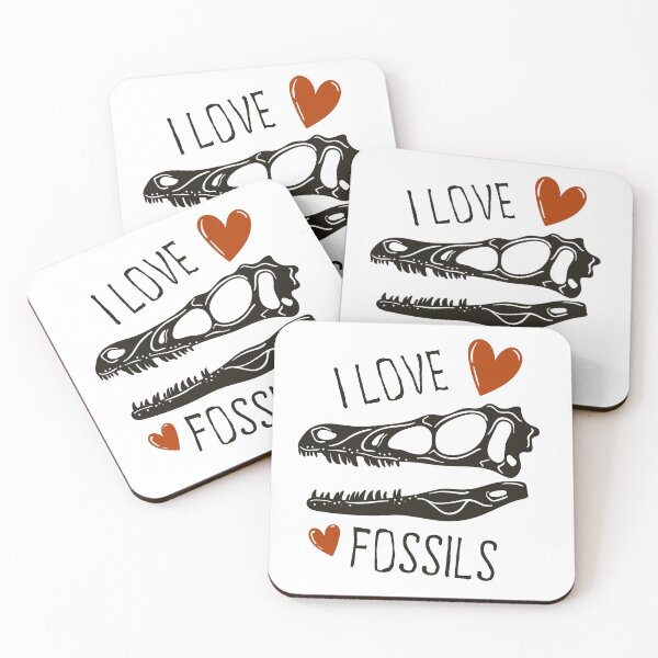 Item preview, I love fossils velociraptor skull designed and sold by mesozoic shop.