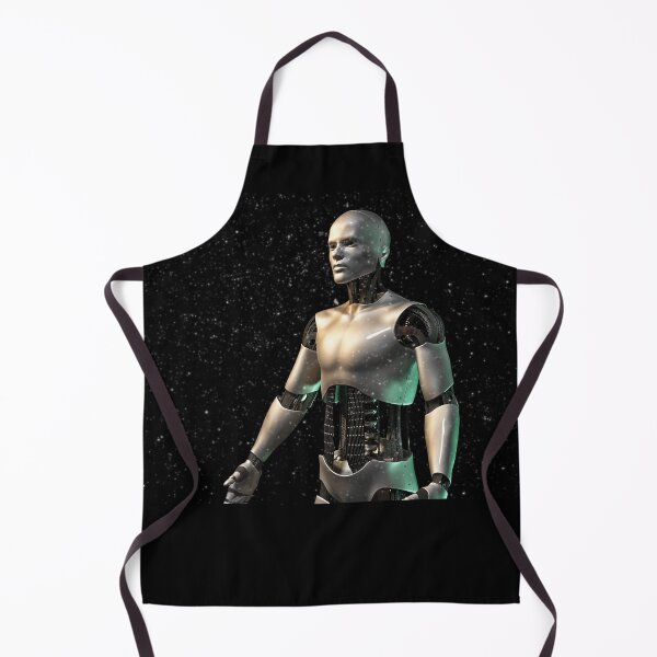 Item preview, futuristic robot, shiny android man surrounded by glittery dust designed and sold by DottedYeti.