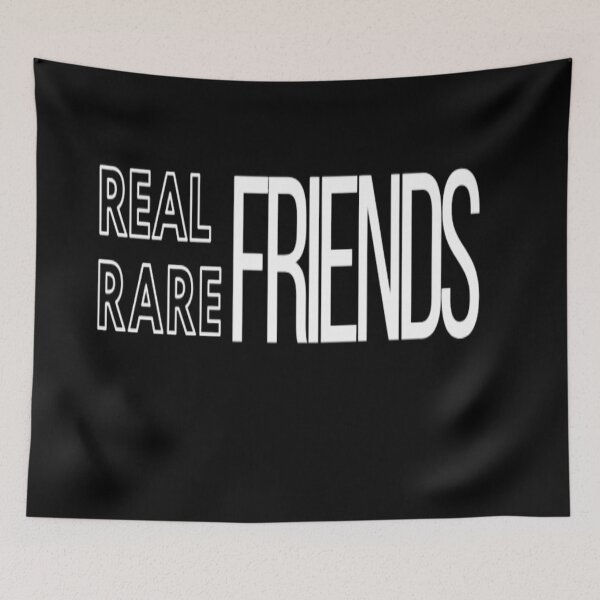Item preview, Real friends Rare friends Blck designed and sold by Shineyarts.