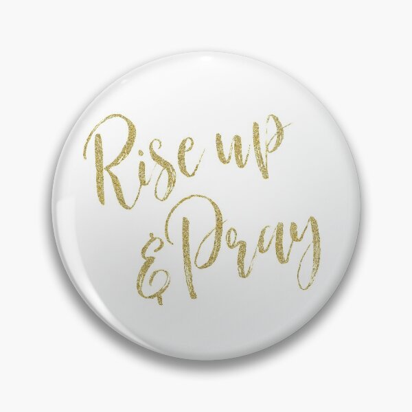 Item preview, Gold Rise Up & Pray Quote-Christian designed and sold by motivateme.